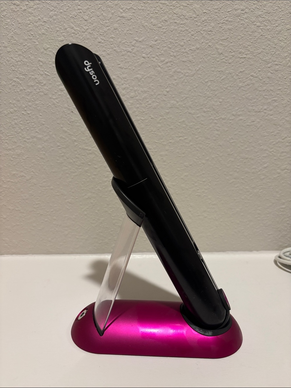 Dyson Black  Styling Iron with Pink Charging Dock